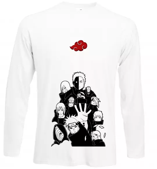 Лонгслив Akatsuki Наруто Белый фото