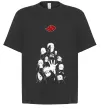Футболка Оверсайз Akatsuki Наруто Чорний фото