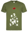 Мужская футболка Akatsuki Наруто Оливковый фото