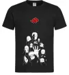 Мужская футболка Akatsuki Наруто Черный фото