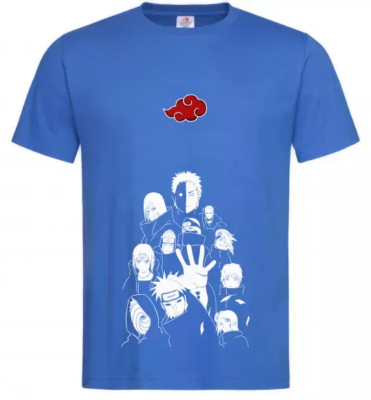 Мужская футболка Akatsuki Наруто Ярко-синий фото