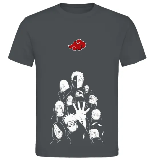 Мужская футболка Akatsuki Наруто Графит фото