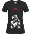 Женская футболка Akatsuki Наруто Черный Женская футболка Akatsuki Наруто Черный фото
