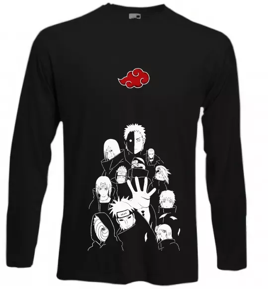 Лонгслив Akatsuki Наруто Черный фото