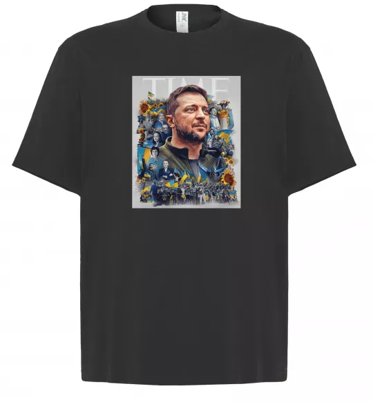 Футболка Оверсайз Володимир Зеленський Черный фото