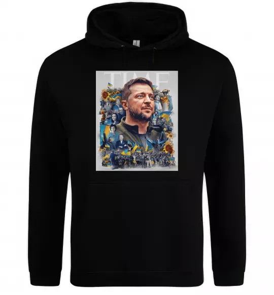 Женская толстовка (худи) Володимир Зеленський Черный фото