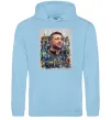 Жіноча толстовка (худі) Володимир Зеленський Блакитний фото