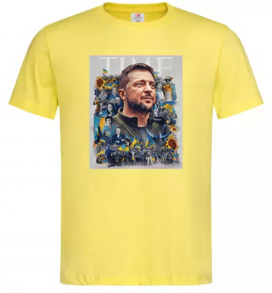 Мужская футболка Володимир Зеленський Лимонный фото