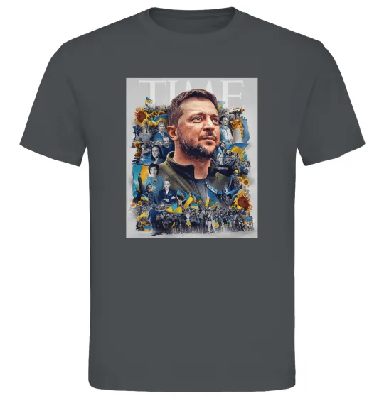 Мужская футболка Володимир Зеленський Графит фото