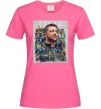 Жіноча футболка Володимир Зеленський Яскраво-рожевий фото