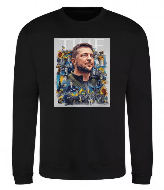 Світшот Володимир Зеленський Чорний фото