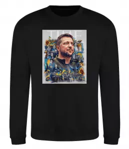 Свитшот Володимир Зеленський Черный фото