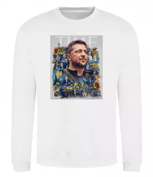 Світшот Володимир Зеленський Білий фото