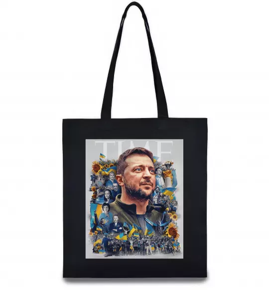 Эко-сумка Володимир Зеленський Черный фото