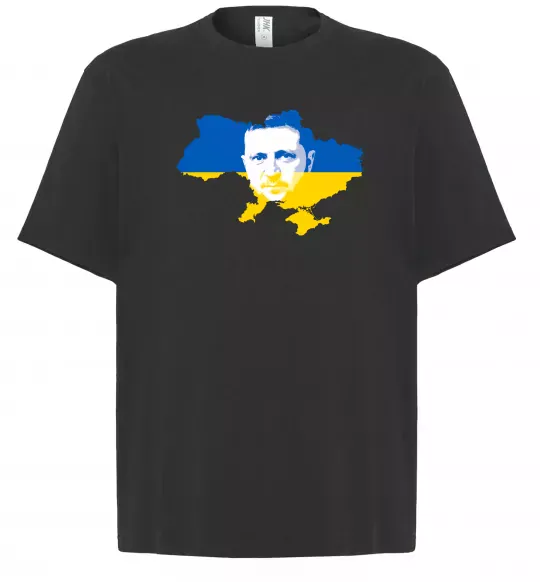 Футболка Оверсайз Зеленський Володимир Черный фото