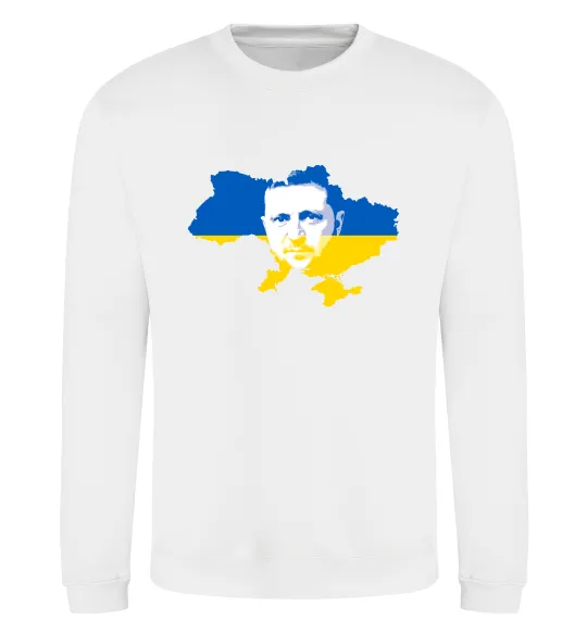 Світшот Зеленський Володимир Білий фото