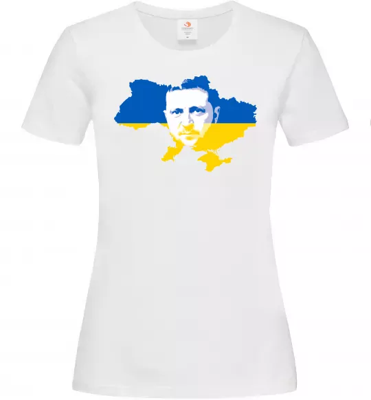 Женская футболка Зеленський Володимир Белый фото