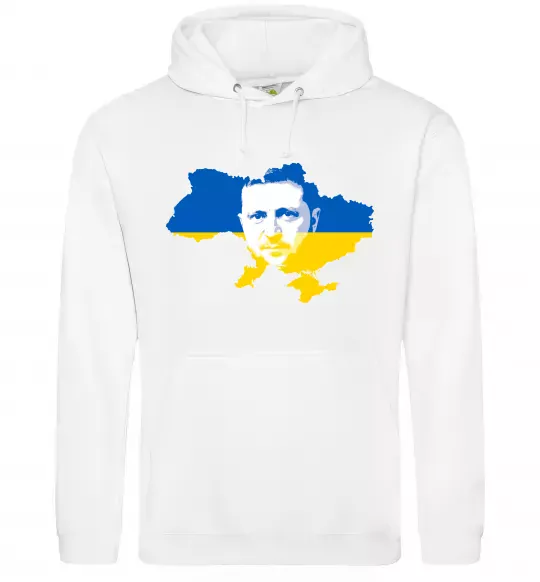 Чоловіча толстовка (худі) Зеленський Володимир Білий фото