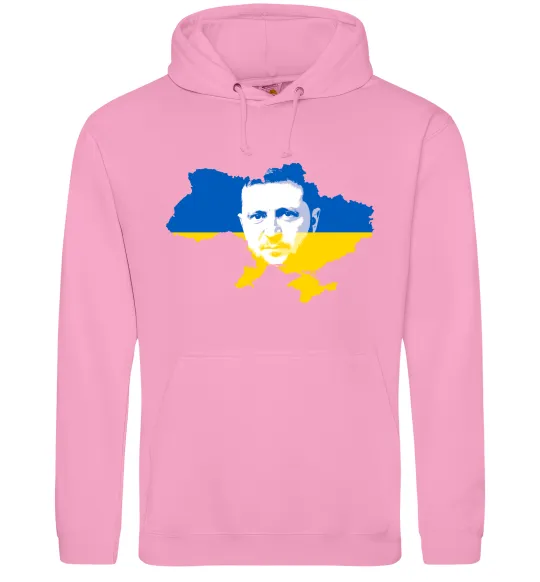 Жіноча толстовка (худі) Зеленський Володимир Рожевий фото