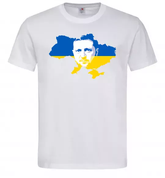 Мужская футболка Зеленський Володимир Белый фото