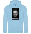 Мужская толстовка (худи) Без світла переживемо, без України - ні Голубой фото