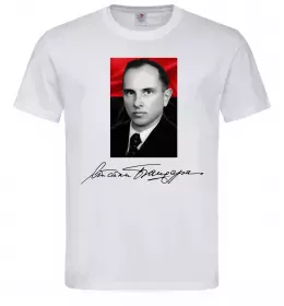 Мужская футболка Степан Бандера Белый фото