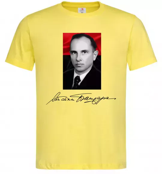 Чоловіча футболка Степан Бандера Лимонний фото