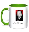 Чашка с цветной ручкой Степан Бандера Зеленый фото