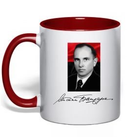 Чашка з кольоровою ручкою Степан Бандера