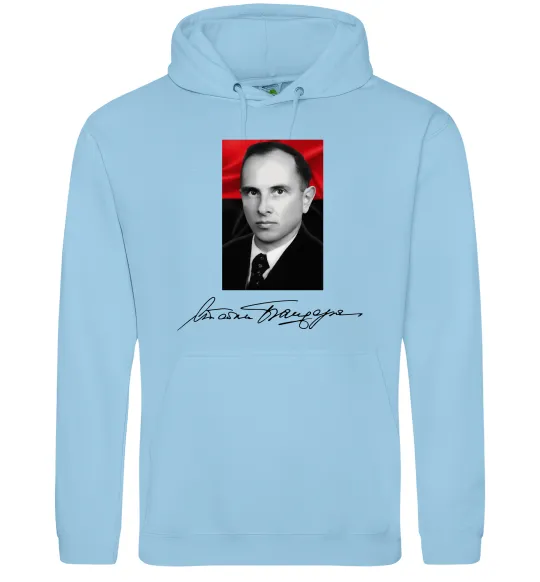 Чоловіча толстовка (худі) Степан Бандера Блакитний фото