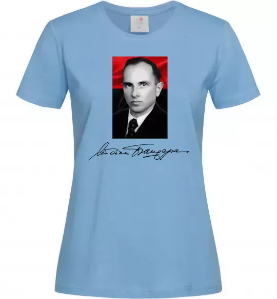 Жіноча футболка Степан Бандера Блакитний фото