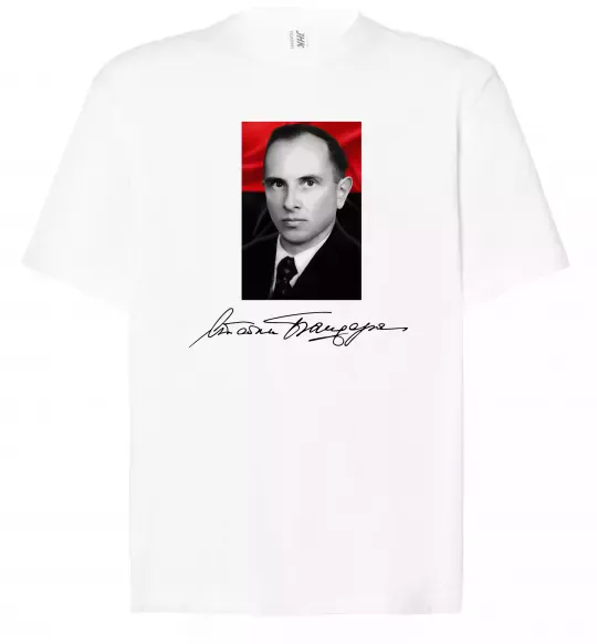 Футболка Оверсайз Степан Бандера Білий фото