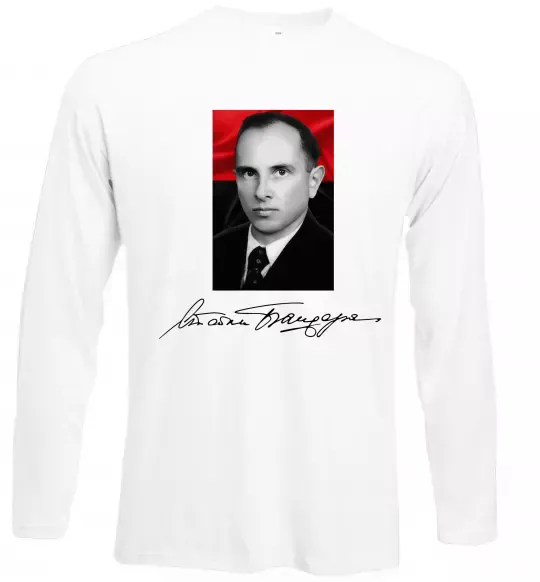 Лонгслів Степан Бандера Білий фото