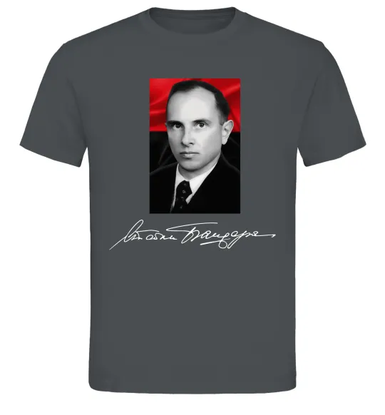 Чоловіча футболка Степан Бандера Графіт фото