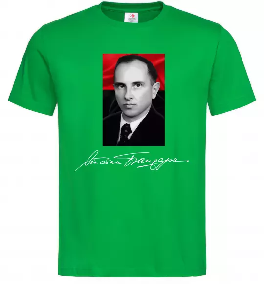 Чоловіча футболка Степан Бандера Зелений фото