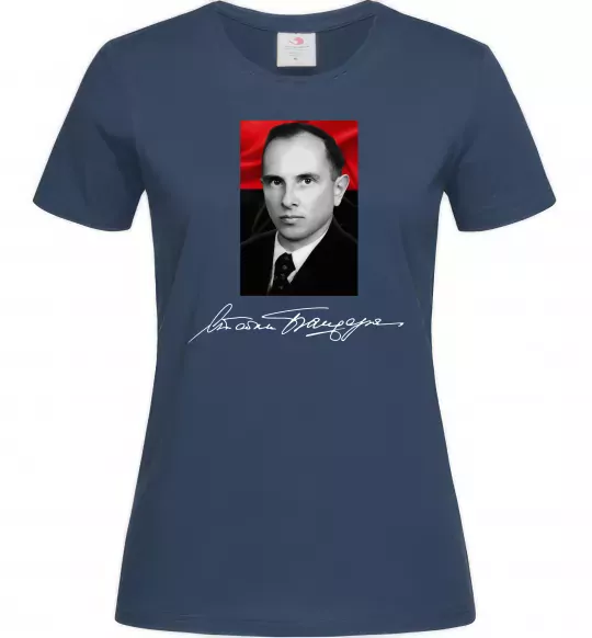 Жіноча футболка Степан Бандера Темно-синій фото