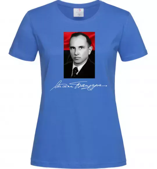 Жіноча футболка Степан Бандера Яскраво-синій фото