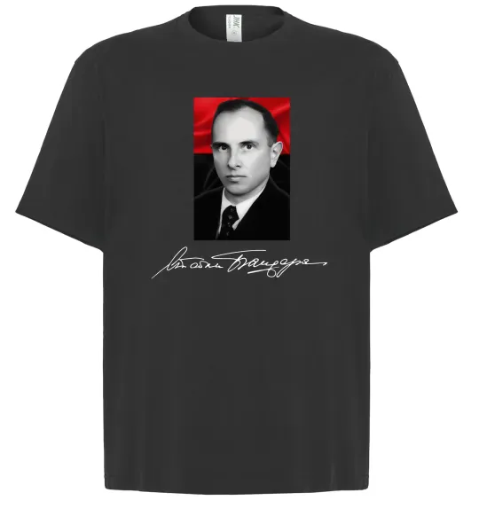 Футболка Оверсайз Степан Бандера Чорний фото