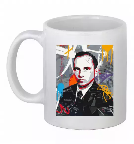 Чашка керамічна Степан Бандера графіті Білий фото