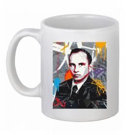 Чашка керамічна Степан Бандера графіті