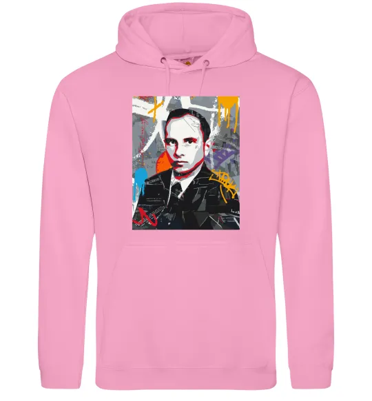 Мужская толстовка (худи) Степан Бандера графіті Розовый фото