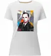 Жіноча преміум футболка Степан Бандера графіті Білий фото