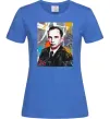 Женская футболка Степан Бандера графіті Ярко-синий фото