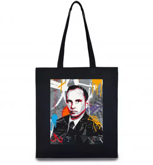 Еко-сумка Степан Бандера графіті Чорний фото