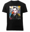 Мужская премиум футболка Степан Бандера графіті Черный фото
