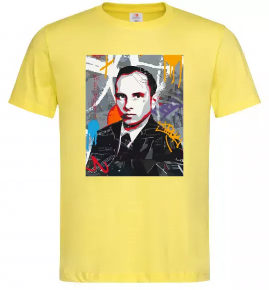 Чоловіча футболка Степан Бандера графіті Лимонний фото