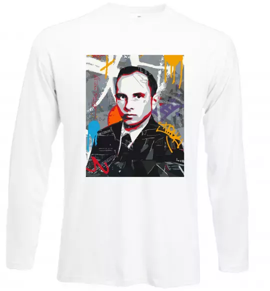 Лонгслів Степан Бандера графіті Білий фото