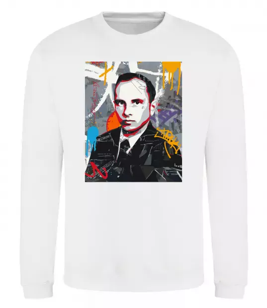 Світшот Степан Бандера графіті Білий фото