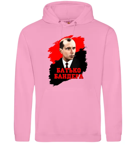 Чоловіча толстовка (худі) Батько Бандера Рожевий фото