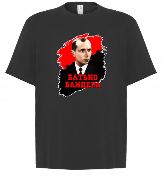 Футболка Оверсайз Батько Бандера Черный фото